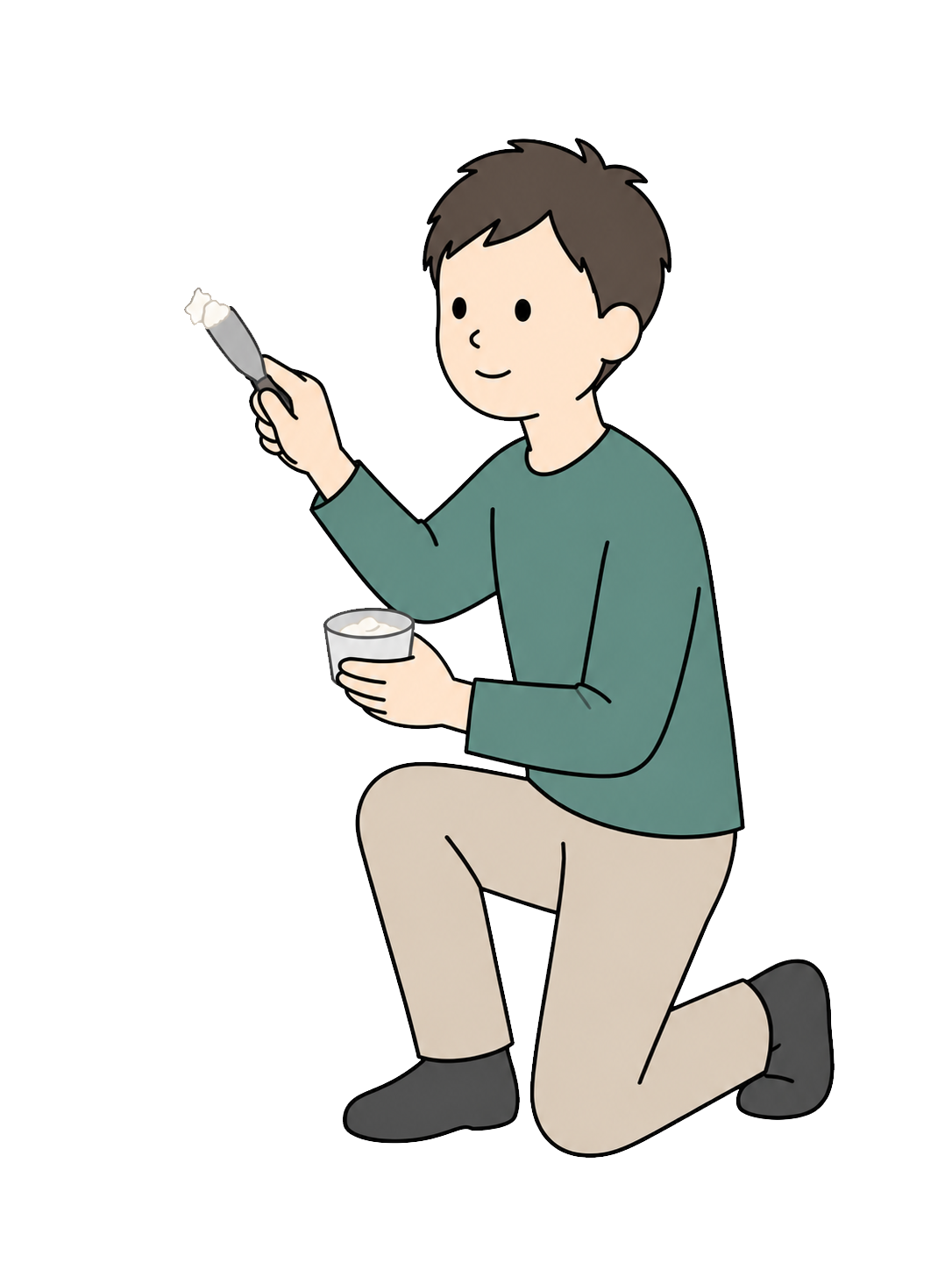 YURUNDO illustration: Repairing Minor Wall Damage