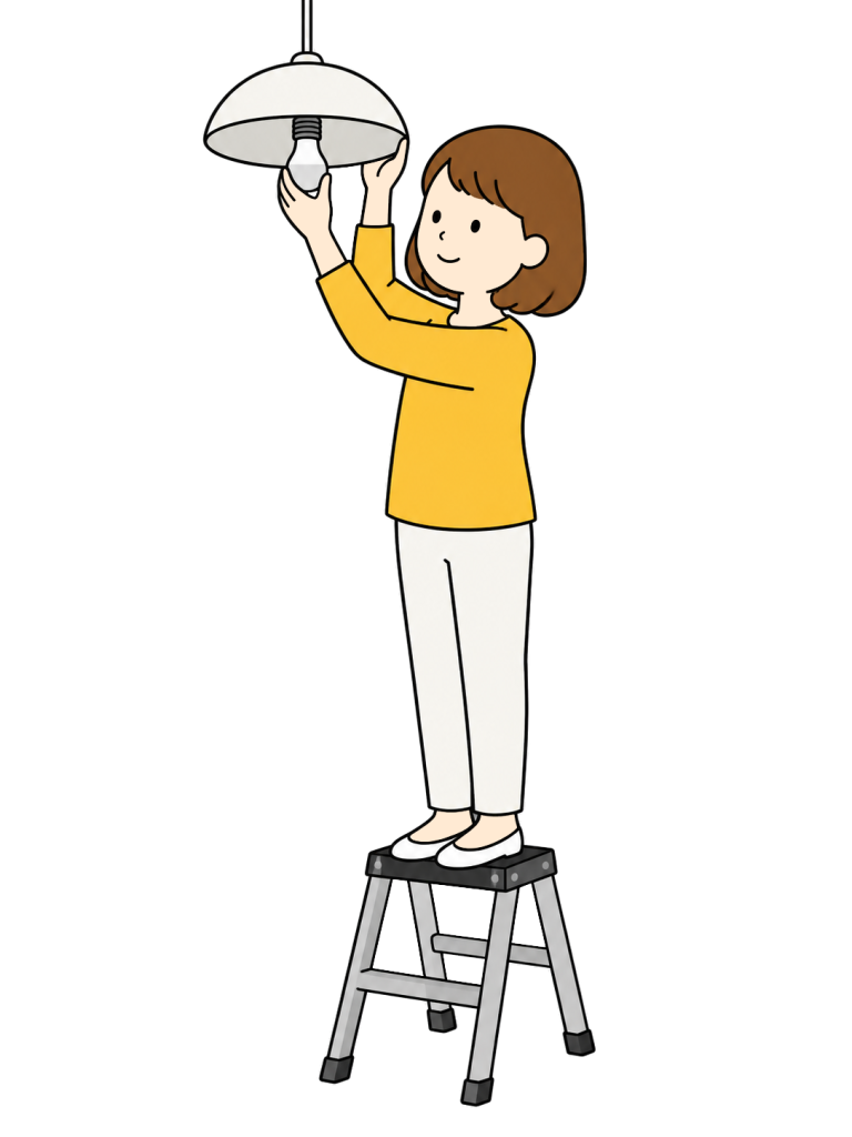 Replacing a light bulb