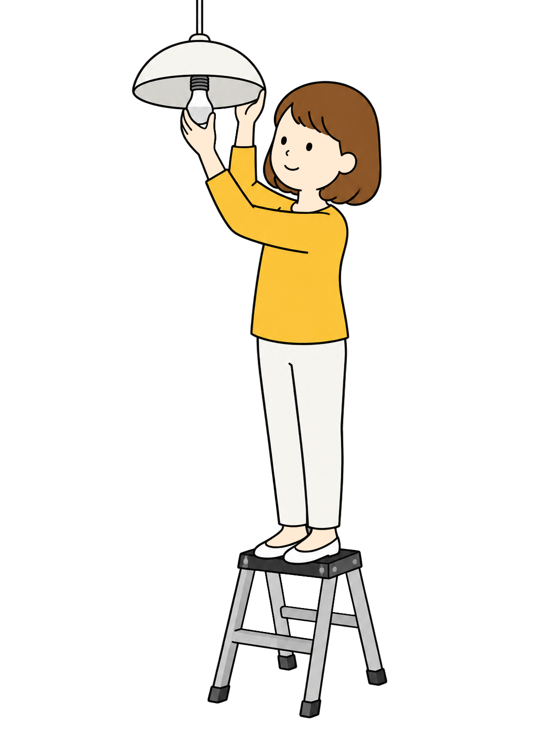 YURUNDO illustration: Replacing a Light Bulb