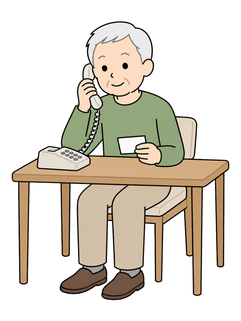 Senior calling family to verify a message