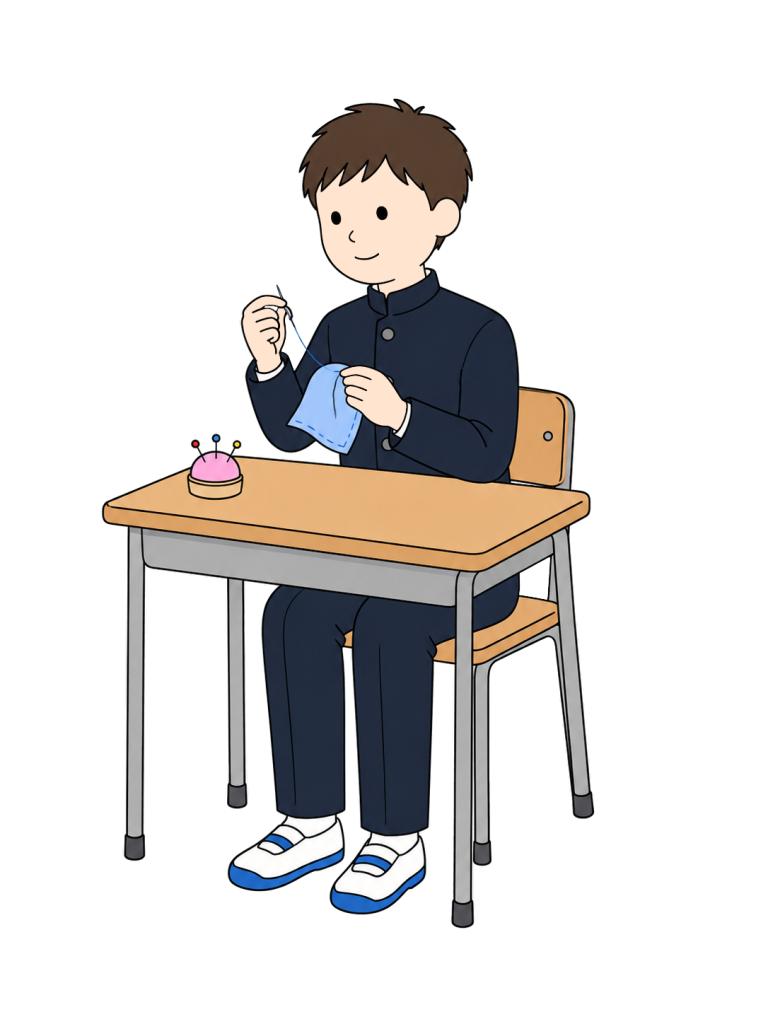 Sewing in home economics club