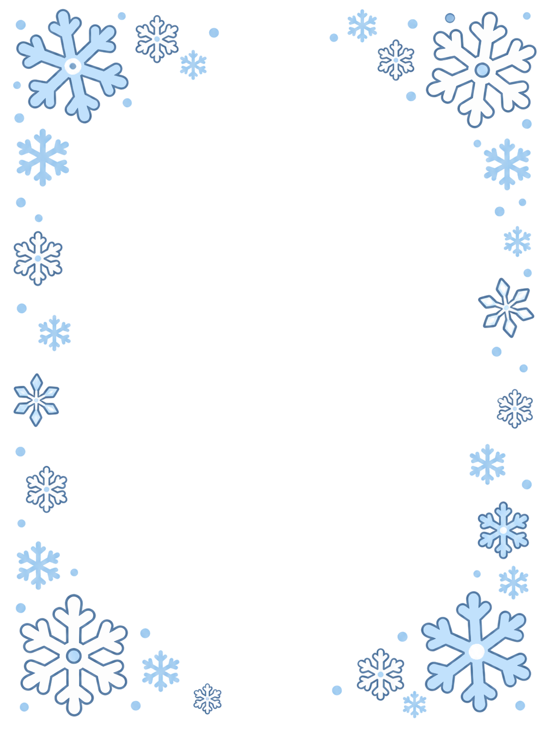 YURUNDO illustration: Snowflake Decorative Frame