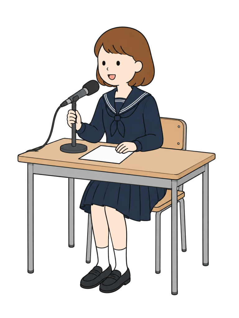 Speaking in broadcasting club