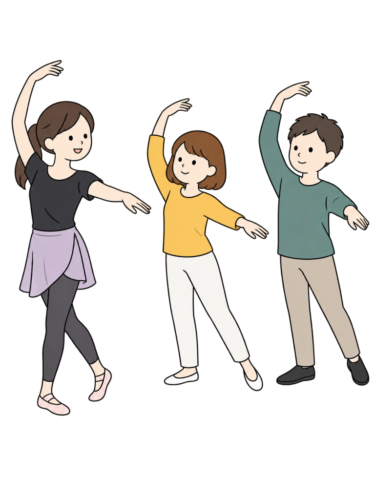 Students taking a dance lesson