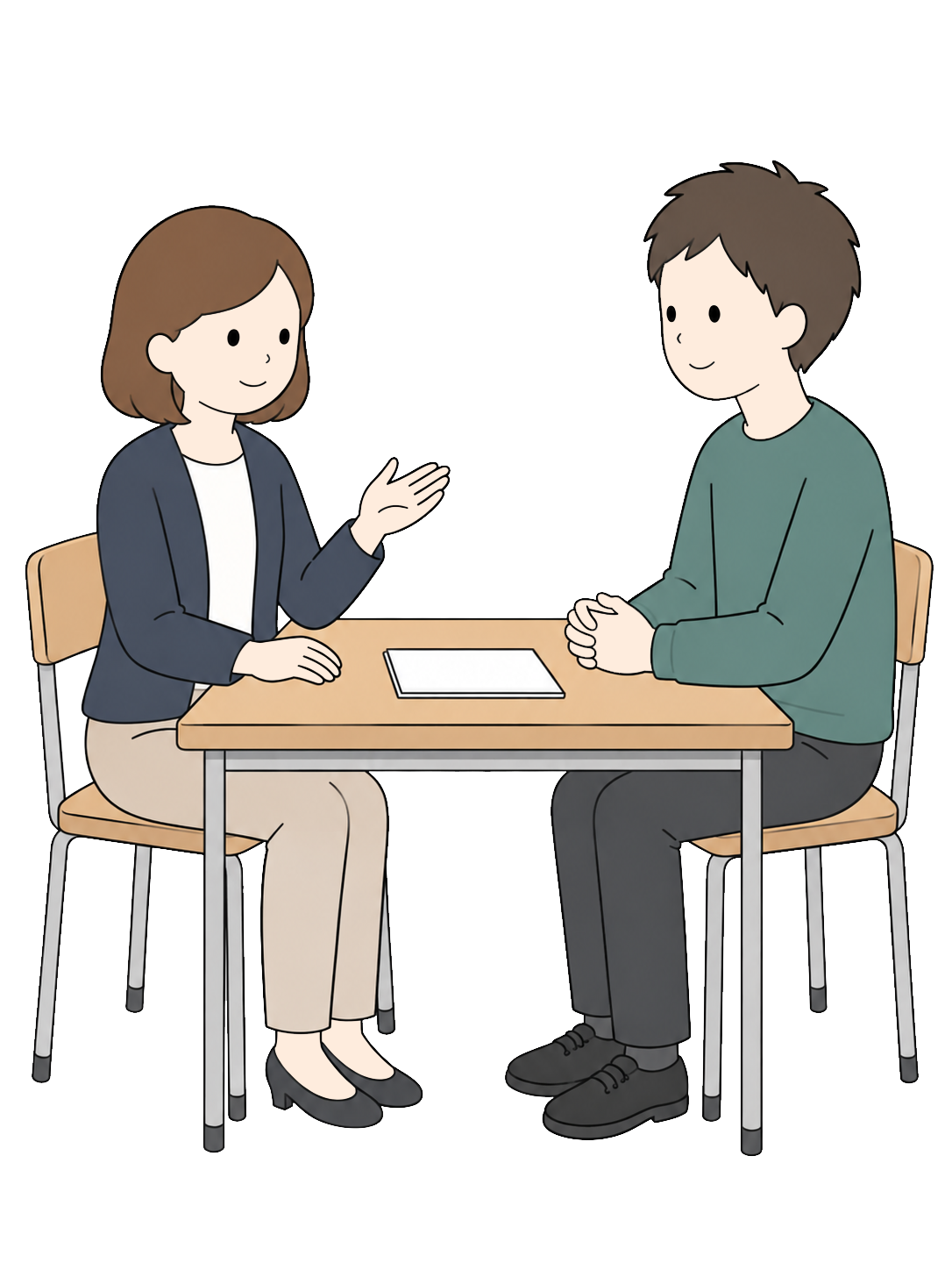 YURUNDO illustration: Teacher Meeting with a Parent