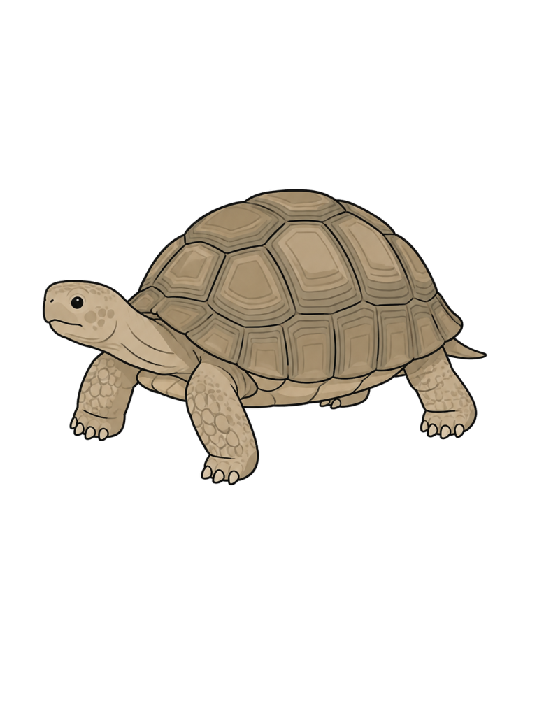 カメの全身イラスト