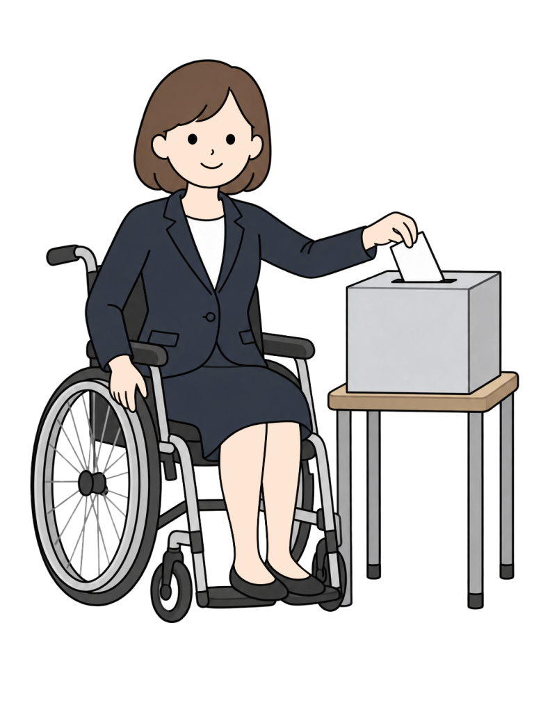 Wheelchair user voting