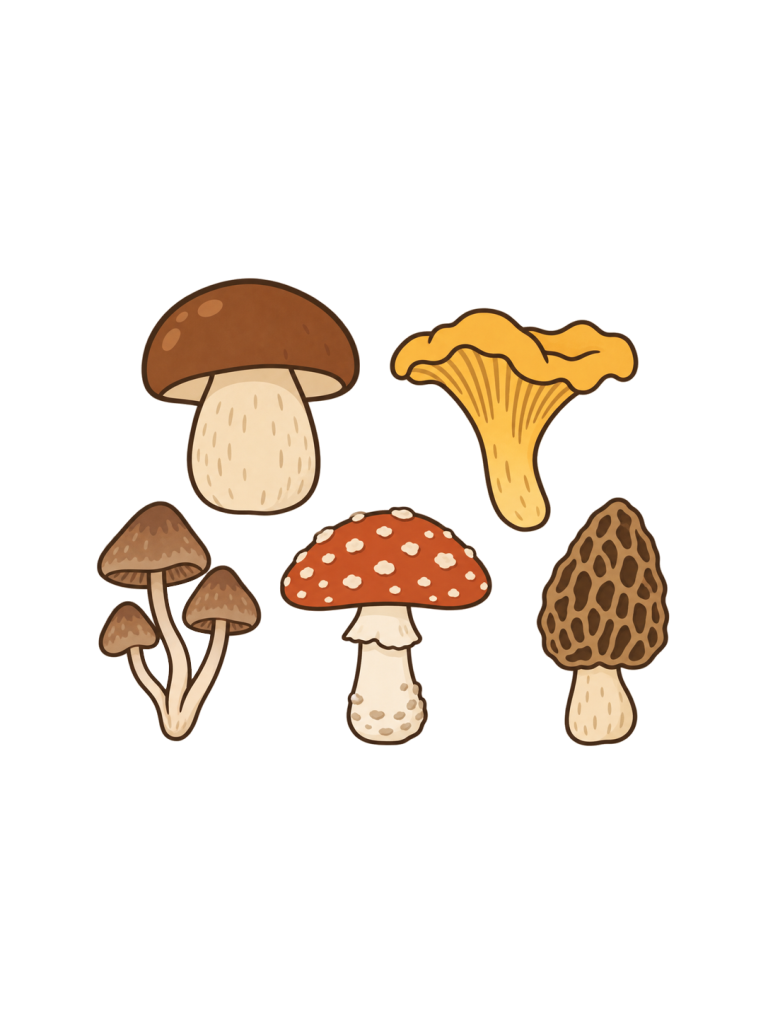 Wild mushroom set