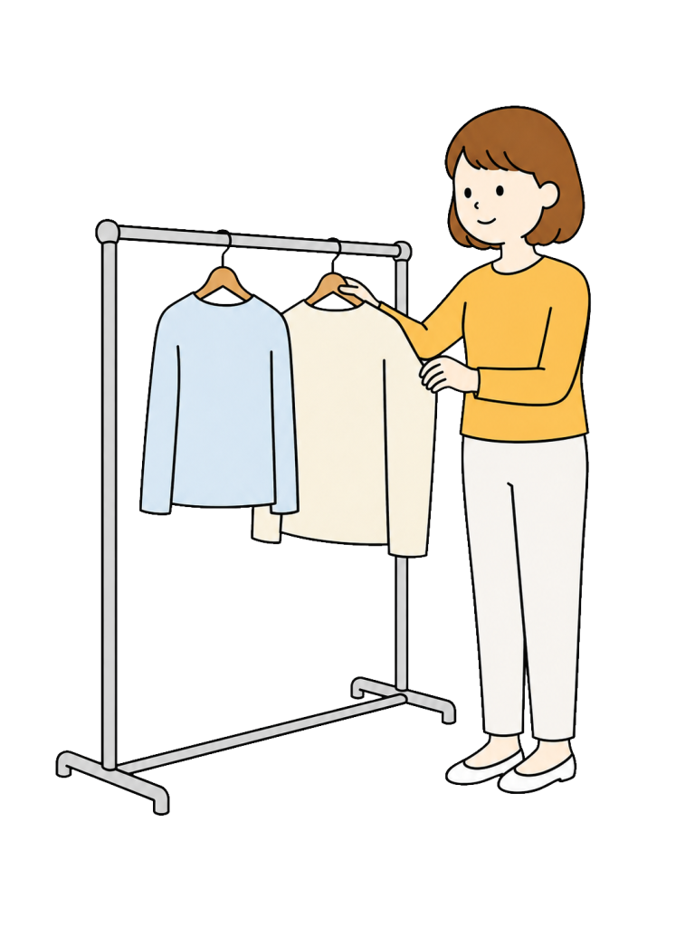 Woman choosing clothes