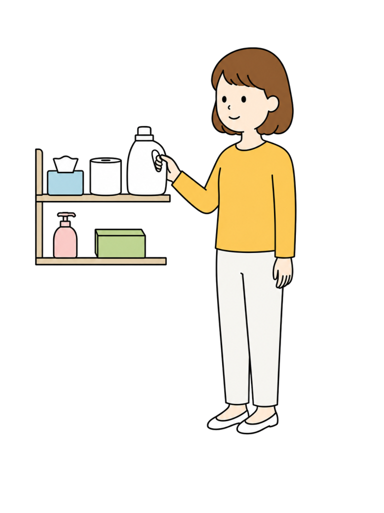 Woman choosing daily necessities