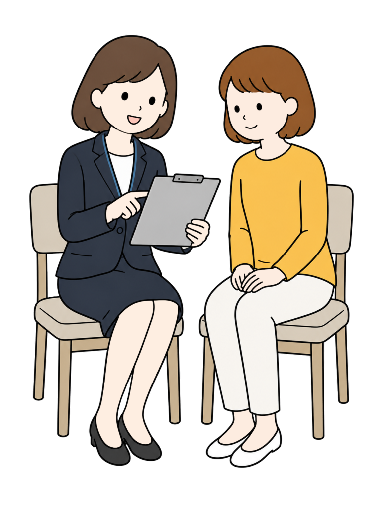 Woman consulting a public health nurse