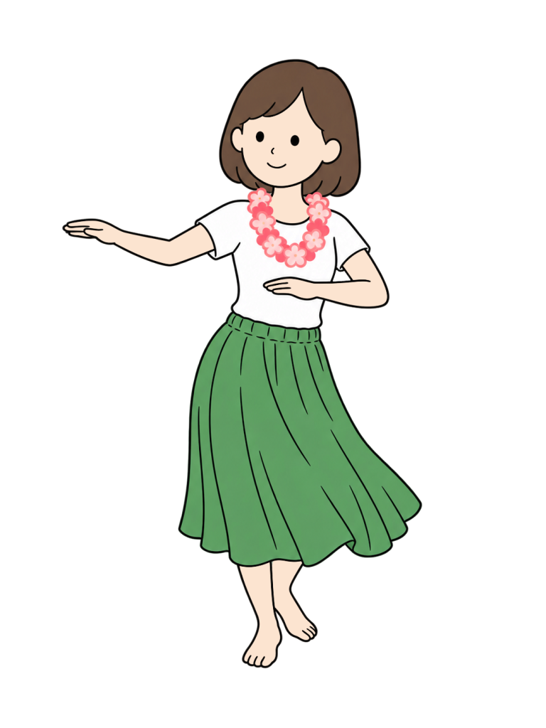 Woman dancing hula