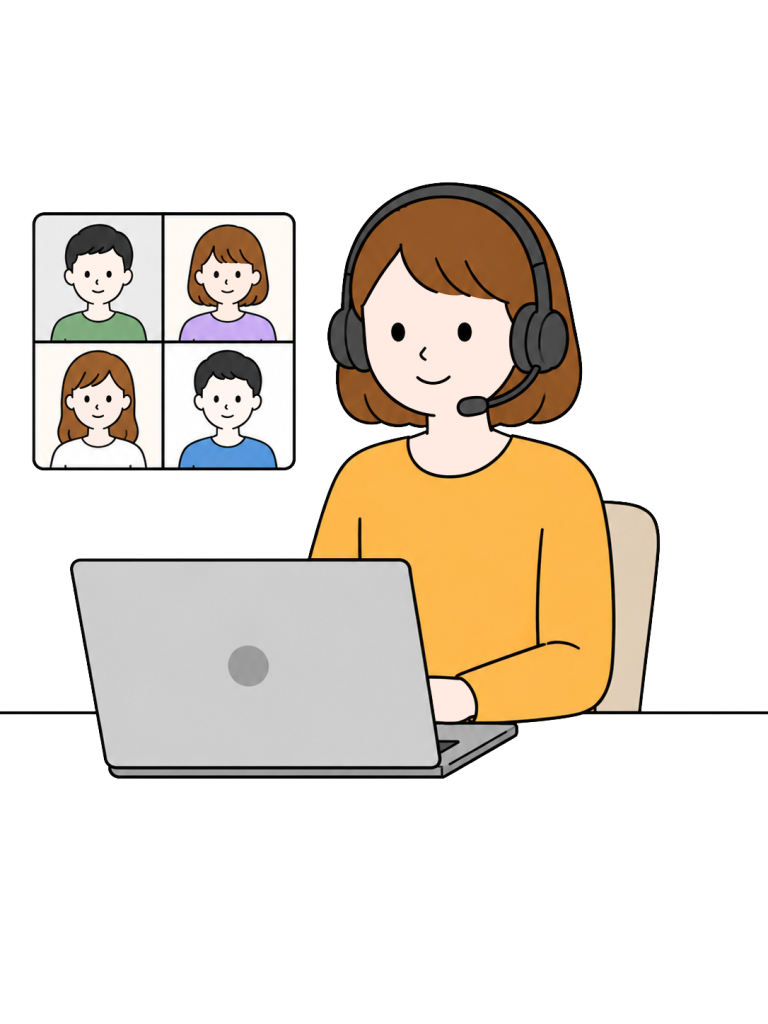 Woman in an online meeting