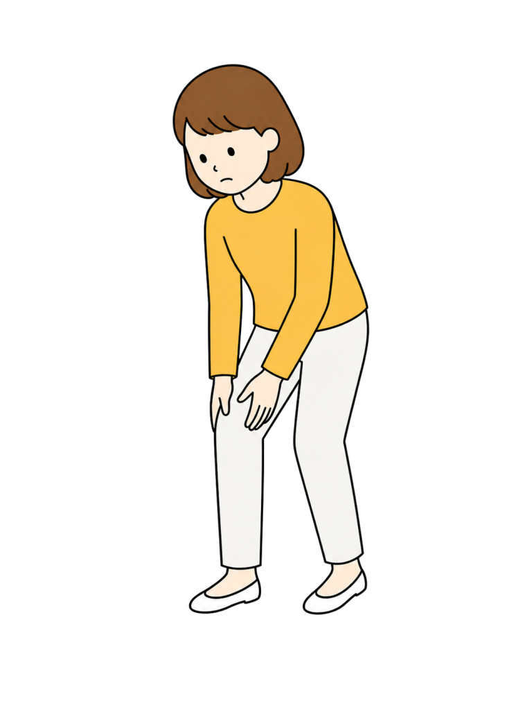 Woman with knee pain