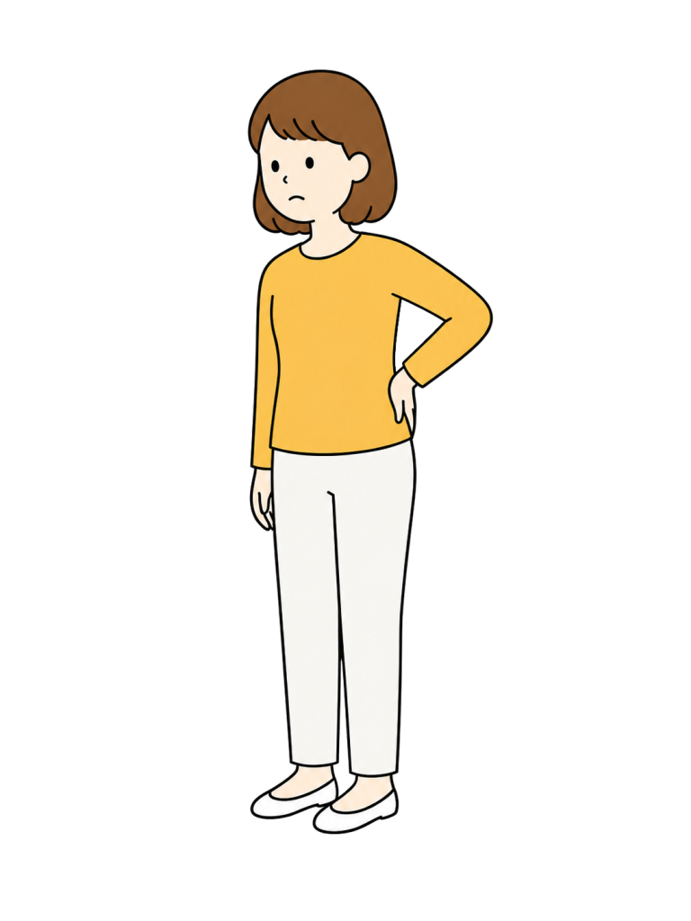 Woman with lower back pain
