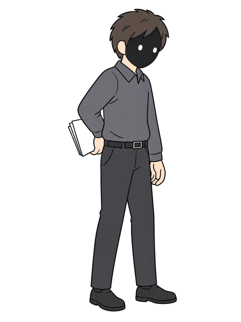 Person attempting to conceal documents