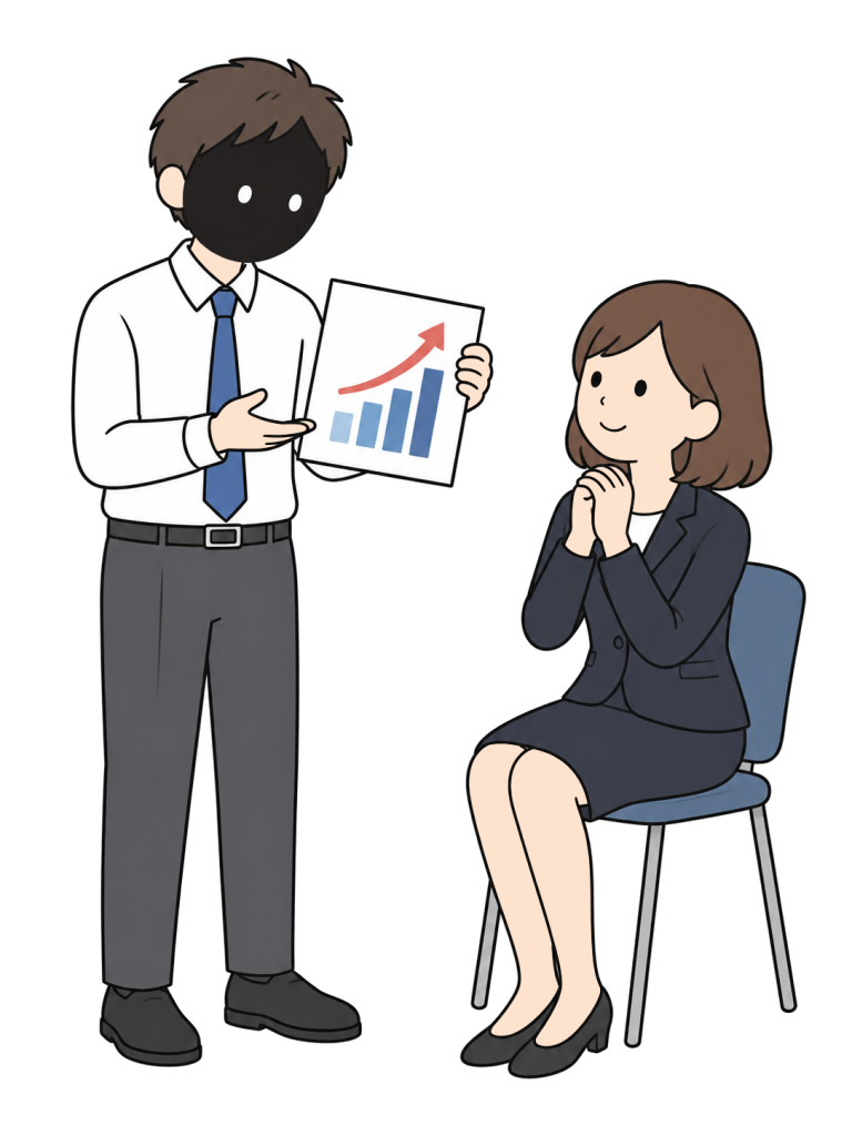 Person promoting a suspicious investment scheme