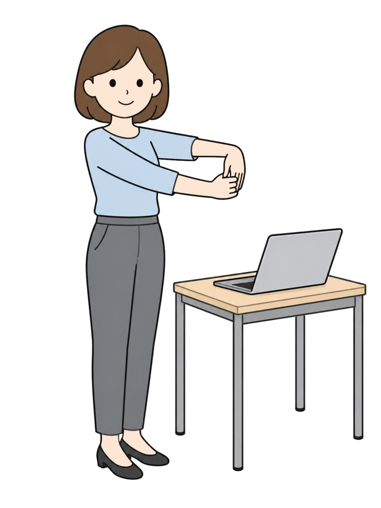 Person stretching the wrist