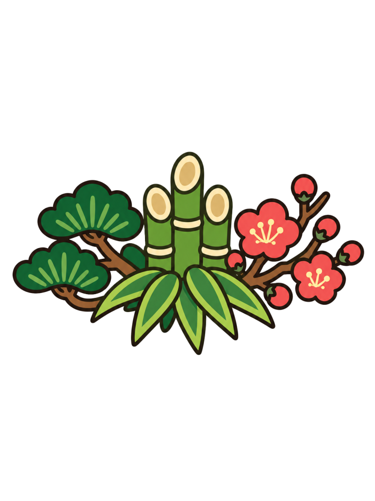 Pine bamboo and plum decoration