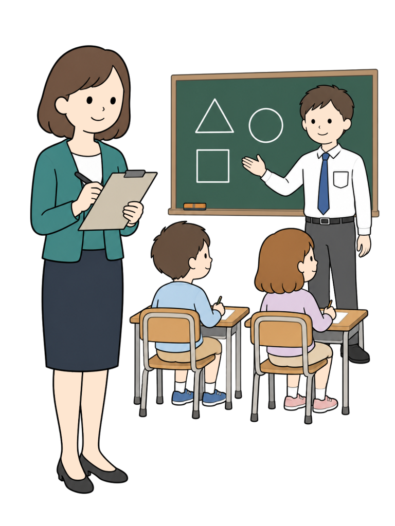 Teacher observing another teacher s lesson
